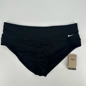 Nike Swim Bikini Sport Bottoms Black Womens Size XXL Zipper Pocket